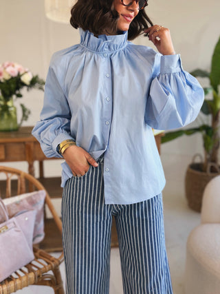 Chemise LISE bleu ciel