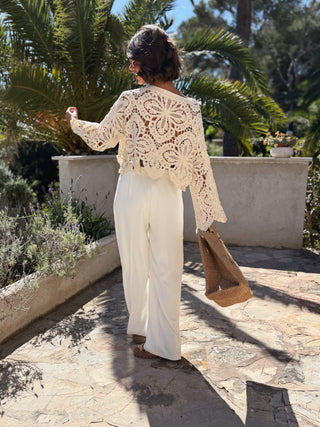 Pantalon à pinces MIKKY blanc