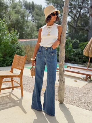 Jean VINTAGE denim foncé
