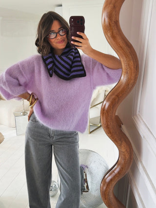 Pull manches 3/4 ZOÉ parme