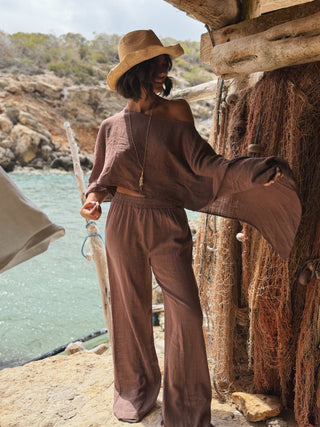 Pantalon SORRA chocolat