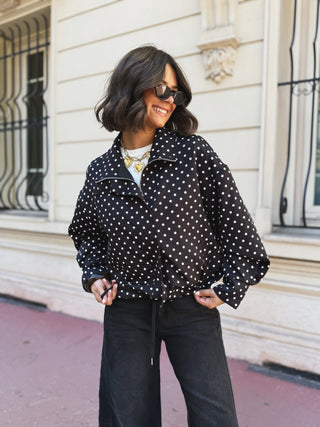 Veste à POIS noir