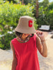 Beige/Rouge