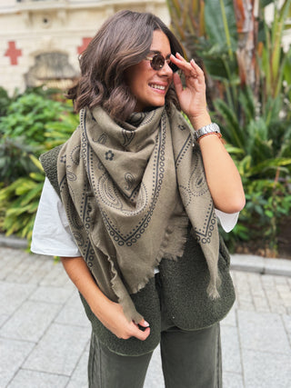 Echarpe BANDANA kaki