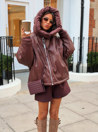 Veste DUNE bordeaux - capuche amovible