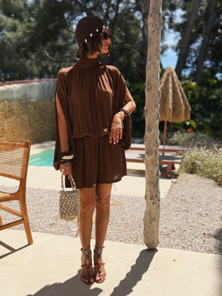 Combi-short BLOOM chocolat