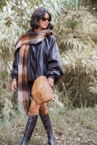 Veste avec sa capuche ANNA marron