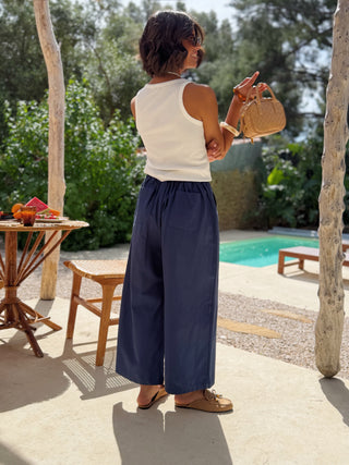 Pantalon 7/8eme marine