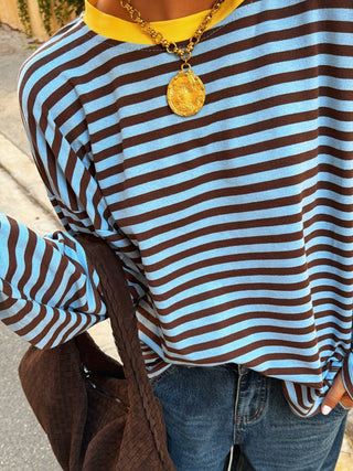 Tee-shirt MARINIÈRE chocolat&bleu