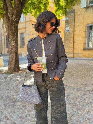 Veste officier gris anthracite