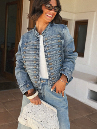 Veste en jean OFFICIER manches longues denim