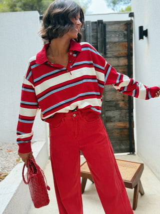 Pull POLO rouge