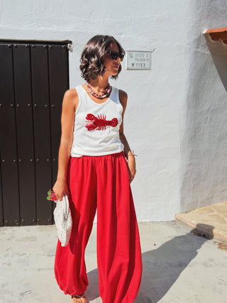 Pantalon BALLON rouge