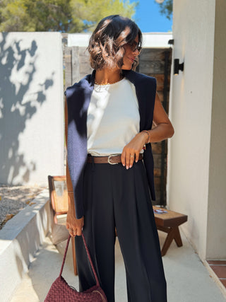 Pantalon à pinces MIKKY marine