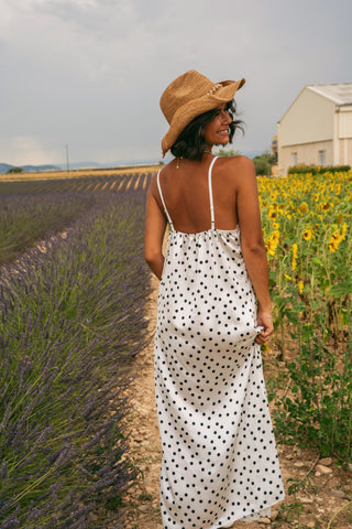 Robe DIVA à pois blanc