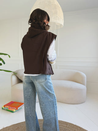 Jean large BRIXTON  à strass
