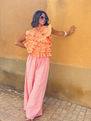 Top a volants LOVELY orange (PRÉ-COMMANDE)