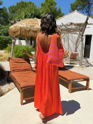 Robe SATIN orange