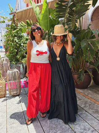 Robe en coton SOLEIL noir