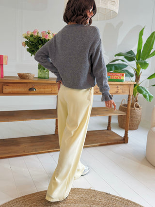 Pantalon à pinces jaune