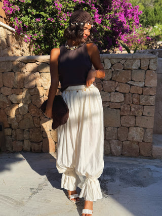 Pantalon FORMENTERA ballon ecru (Pré-commande)