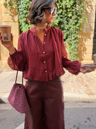 Chemise LYLOU bordeaux