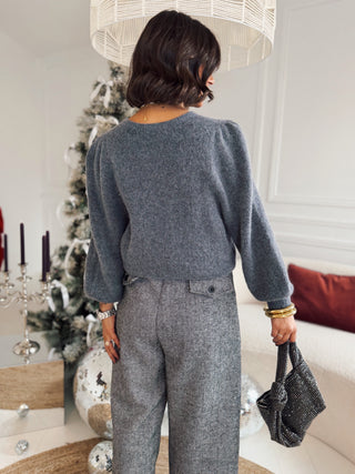 Pantalon FEUTRÉ gris chiné