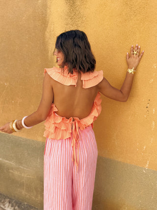 Top a volants LOVELY orange (PRÉ-COMMANDE)