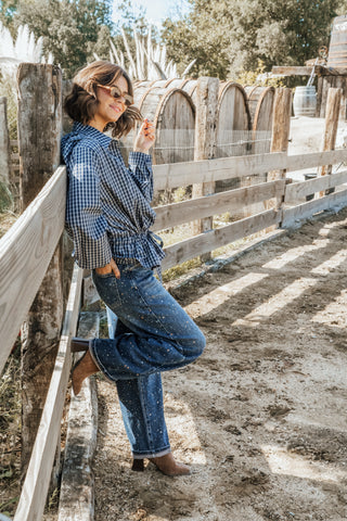 Chemise BRIGHTON CARREAUX marine