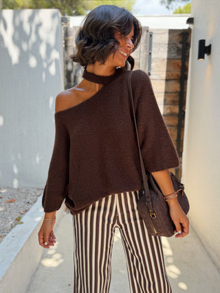 Pull OPEN chocolat