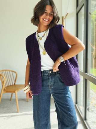 Veste sans manche SASHA  violette
