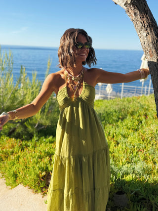Robe CASSIS vert olive