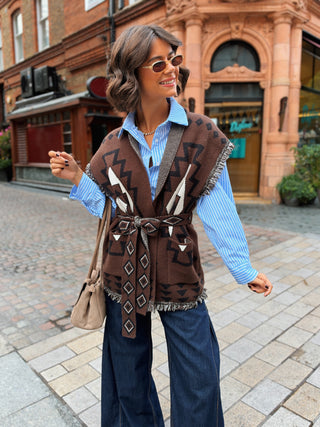 Gilet BATIK Chocolat