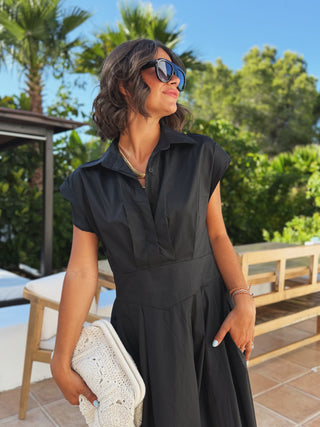 Robe chemise CLARA noir