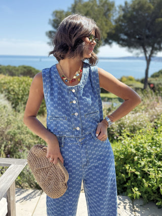 Ensemble en JEAN imprimé NOEUD