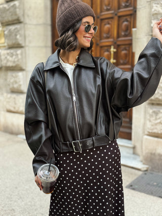 Veste bombers oversize HOLY marron