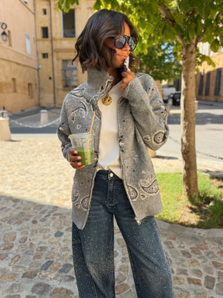 Gilet BANDANA gris