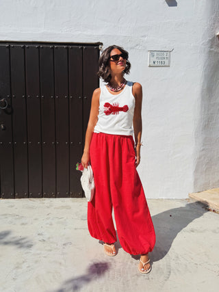 Pantalon BALLON rouge