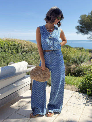 Ensemble en JEAN imprimé NOEUD