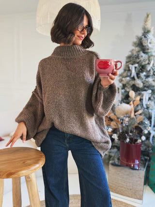 Pull OVERSIZE taupe