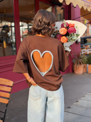 Tee-shirt COEUR chocolat