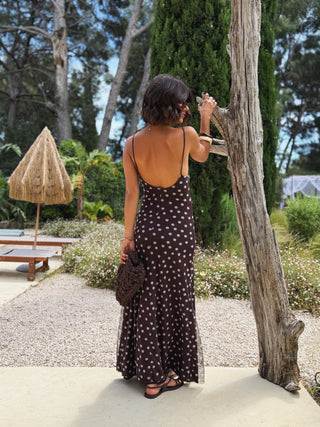 Robe à pois chocolat