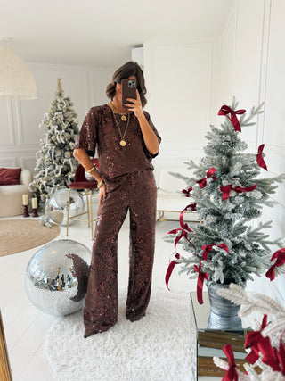 Ensemble paillettes chocolat