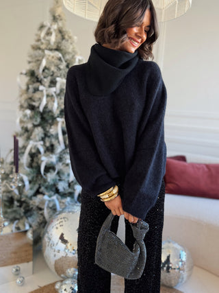 Pantalon PAILLETTES noir