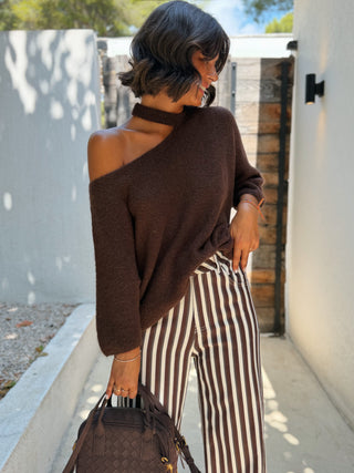 Pull OPEN chocolat