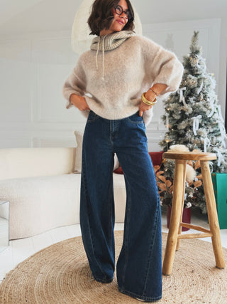 Pull manches 3/4 ZOÉ beige