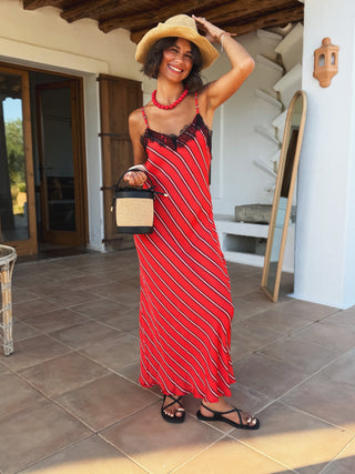 Robe HAMPTONS rayée rouge