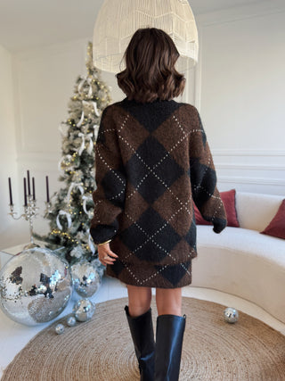 Ensemble JACQUARD noir & chocolat