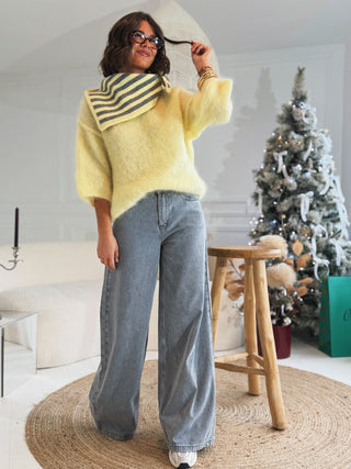 Pull manches 3/4 ZOÉ jaune