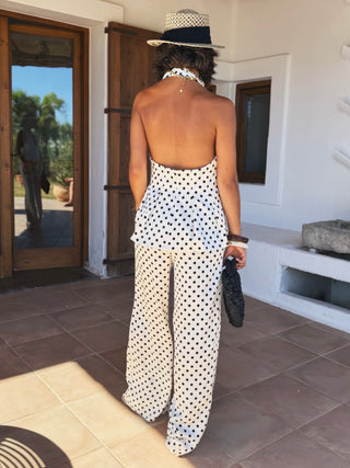 Ensemble GILET satiné à pois